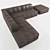 Modern Modular Corner Sofa 3D model small image 1