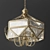 TINKO Tiffany Six-Lamp Chandelier 3D model small image 1