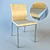 Sleek White Chair: Y1203 3D model small image 1