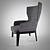 Sleek MOLTENI&C Armchair 3D model small image 1