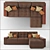 Customizable Sofa Island 3D model small image 1