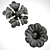 Elegant Metal Floral Decor 3D model small image 2