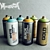 Montana Spray Cans: Black, White, Gold 3D model small image 1