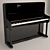 Elegant black PETROF piano 3D model small image 1
