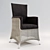 Elegant Wicker Chair Set: Brafab 3D model small image 2