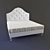 Elegant Matiee/k Bed 3D model small image 1