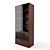 Dorotea Oak Glass Door Bookcase 3D model small image 1