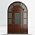 Elegant Exterior Wood Door 3D model small image 1