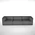 Transformable Gray Sofa 3D model small image 1