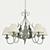 Provence-inspired Chandelier: Elegant Lighting 3D model small image 1