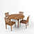 Millbrook Round Dining Table Set 3D model small image 3