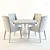 Contemporary Table Set 3D model small image 2