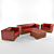 Elegant Bakokko Living Room Set 3D model small image 1