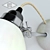 Elegant British Porcelain Wall Light with Chrome Finish 3D model small image 2