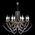 Chandelier 1137-8P Title: Sparks Collection Chrome Chandelier with Crystal Drops - Elegant Lighting for 27 sqm 3D model small image 1