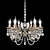 Elegant Gloria Chandelier 3D model small image 1