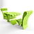 Giancarlo Zema's Leaf Furniture Set 3D model small image 2