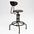 Elegant Isaac Counter Stool 3D model small image 2