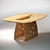 Designer Table with Holes 3D model small image 1