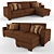 Elegant Palermo Sofa - Costa Bella 3D model small image 1