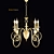 Elegant Canova Chandelier: Height 1200mm 3D model small image 1