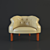 Elegant Comfort Chair 3D model small image 1
