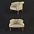 Elegant Comfort Chair 3D model small image 3