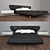  Modern Double Bed with Textures in Cinema 4D 3D model small image 1