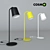 Elegant Enamel Table Lamp 3D model small image 1