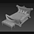 Regal Slumber: Luxury Beds fit for a King 3D model small image 2