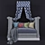 Canopied Comfort Sofa: Plush, Pillowed, and Picture-Perfect 3D model small image 1