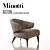 Luxury Minotti Aston Armchair 3D model small image 1