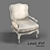 Elegant Louis XVI Chair 3D model small image 1