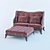 Elegant Lounge Seating Set 3D model small image 1