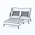 Elegant Lounge Seating Set 3D model small image 2