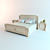 Dream Set: Bed & Side Table 3D model small image 1