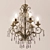 Elegant Crystal Chandelier 3D model small image 1