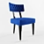 Elegant Fabric Upholstered Chair 3D model small image 1