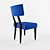 Elegant Fabric Upholstered Chair 3D model small image 2