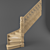 Church Staircase: Carved Elegance 3D model small image 1