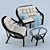 "Rattan Oasis Set: Sofa, Chair & Table 3D model small image 3