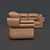 Title: Handcrafted Leather Sofa 3D model small image 2