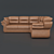 Title: Handcrafted Leather Sofa 3D model small image 3