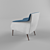 Elegant Mid-Century Lounge Chair 3D model small image 2