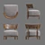 Flexform Thomas Armchair: 3dsmax & Vray Scene 3D model small image 3