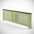 Elegant Window Sill Radiator Grille 3D model small image 1