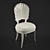 Elegant White Shell Chair 3D model small image 1