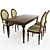 Elegant Maria Rosa Dining Set 3D model small image 1