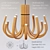 Nordic Wood LED Chandelier 3D model small image 1