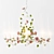 Elegant Bouquet Chandelier 3D model small image 1